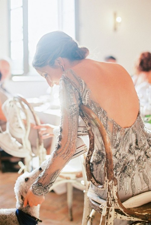 Whimsical Summer Wedding With Custom Silver Dress