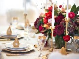 White Red And Gold Sophisticated And Beautiful Winter Wedding Inspiration