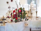 White Red And Gold Sophisticated And Beautiful Winter Wedding Inspiration