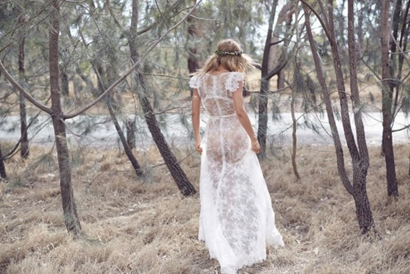Picture Of wild love bohemian bridal shoot with stunning lace gowns  4