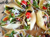 stuffed orecchini with fresh vegetable salad and cheese are a great and small alternative to traditional Italian pasta