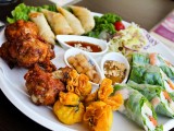 spring rolls with veggies and dim sum with various kinds of fillings are amazing for Asian food loving couple