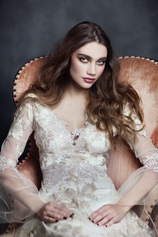 сaptivating and ethereal claire pettibone 2015 bridal collection  30